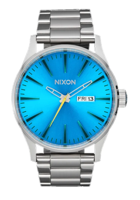 Nixon Sentry Stainless Steel - SILVER/BYRON sold by Sun Diego Boardshops