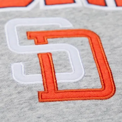 Mitchell & Ness San Diego Padres Throw It Back Vintage Crew - GREY HEATHER sold by Sun Diego Boardshops product image thumbnail 3