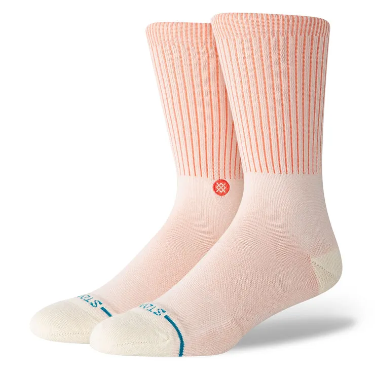 Stance Icon Crew Socks - CORAL sold by Sun Diego Boardshops