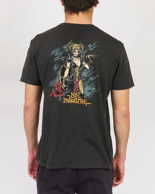 Lost ENTERPRISES Battle Cry Vintage Dye Tee - VINTAGE BLACK sold by Sun Diego Boardshops