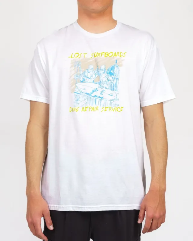 Lost ENTERPRISES Ding Repair Tee - WHITE sold by Sun Diego Boardshops