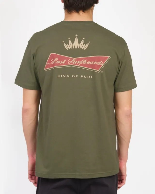 Lost ENTERPRISES King Of Surf Tee - MILITARY sold by Sun Diego Boardshops