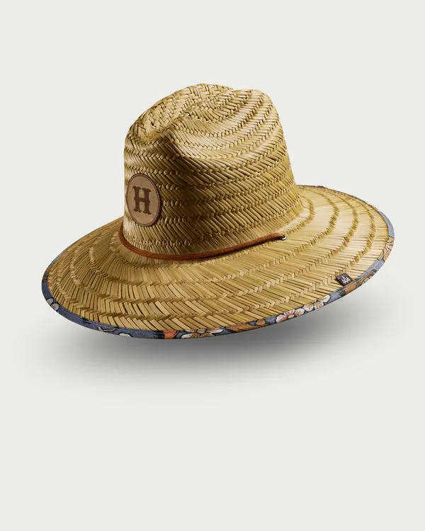 Hemlock UPF 50+ Lifeguard Straw Hat - FLORAL BRONCOS sold by Sun Diego Boardshops product image thumbnail 2