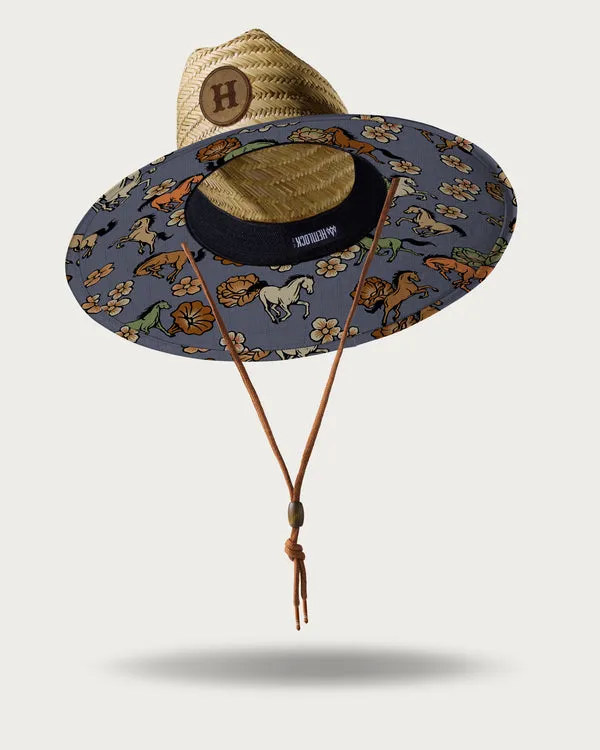 Hemlock UPF 50+ Lifeguard Straw Hat - FLORAL BRONCOS sold by Sun Diego Boardshops