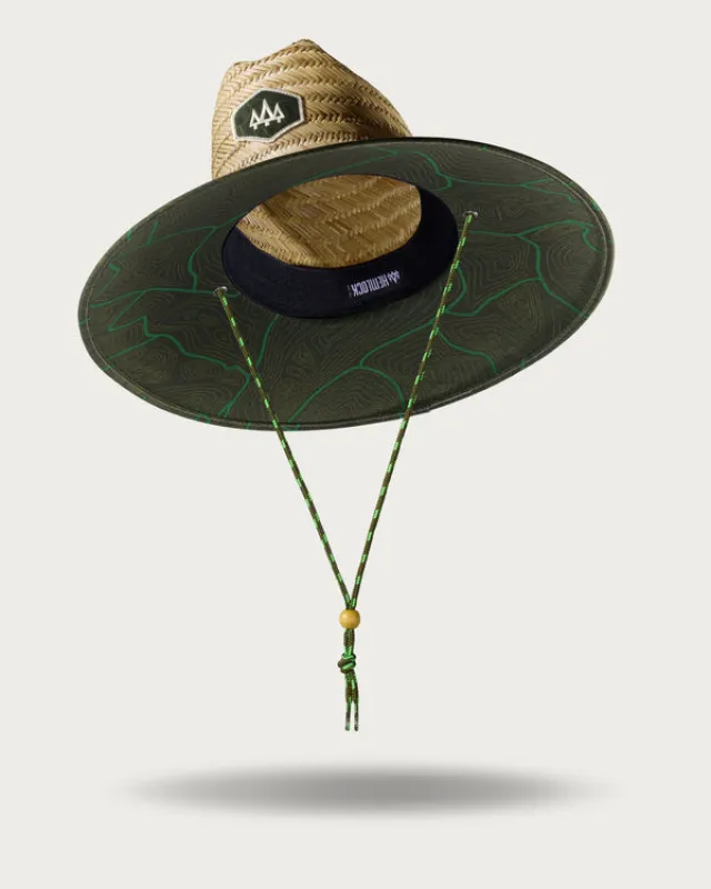 Hemlock UPF 50+ Lifeguard Straw Hat - NOMAD GREEN sold by Sun Diego Boardshops