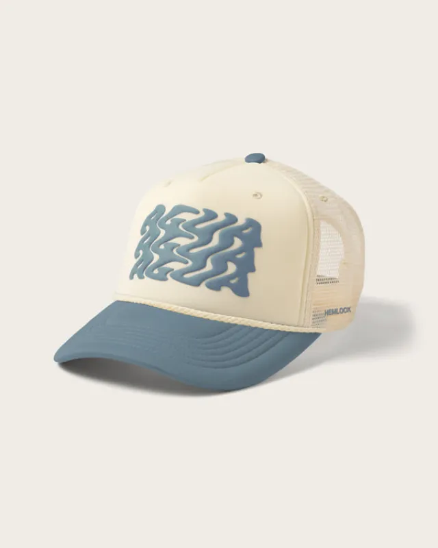 Hemlock Agua Foam Trucker Hat - BLUE made by Sun Diego Boardshops