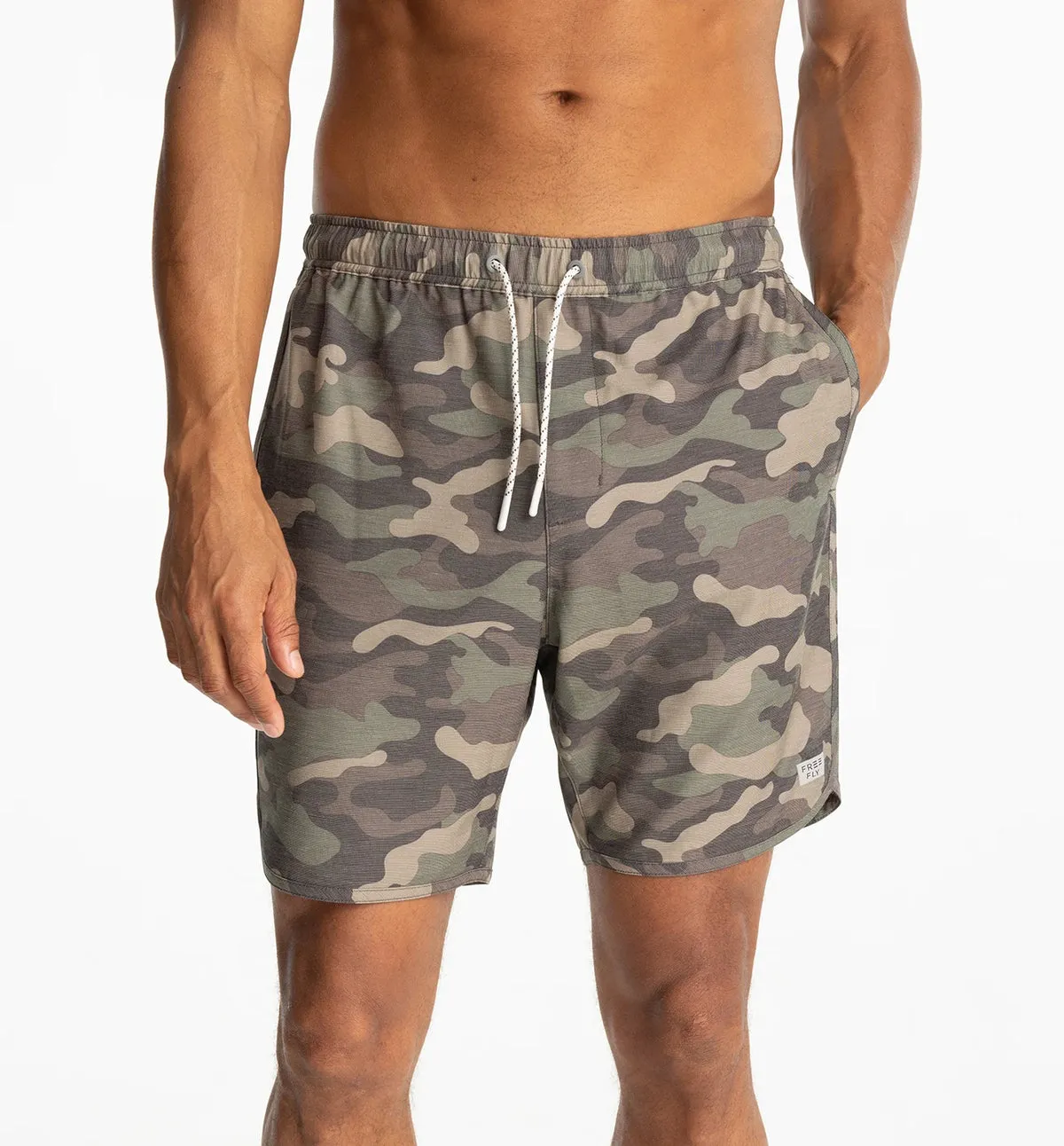 Free Fly Men's Reverb Short - WOODLAND CAMO PRINT sold by Sun Diego Boardshops