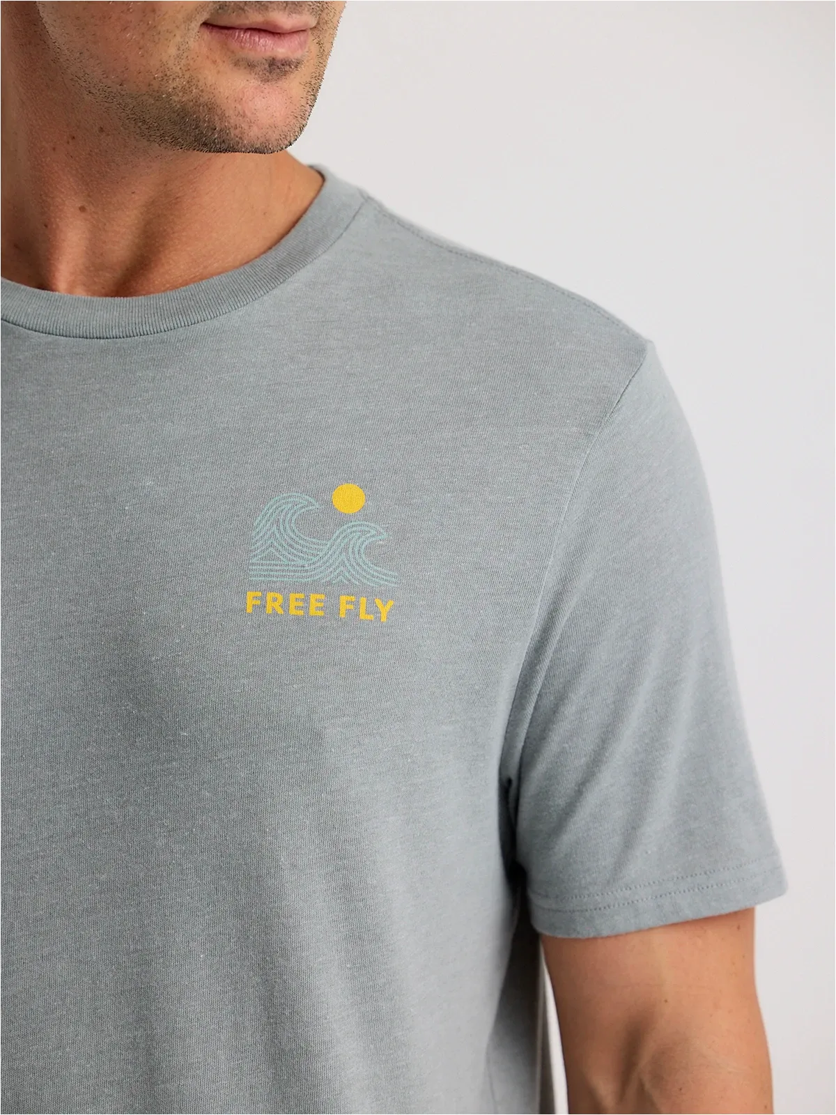 Free Fly Beach Access Tee - HEATHER SLATE sold by Sun Diego Boardshops product image thumbnail 2