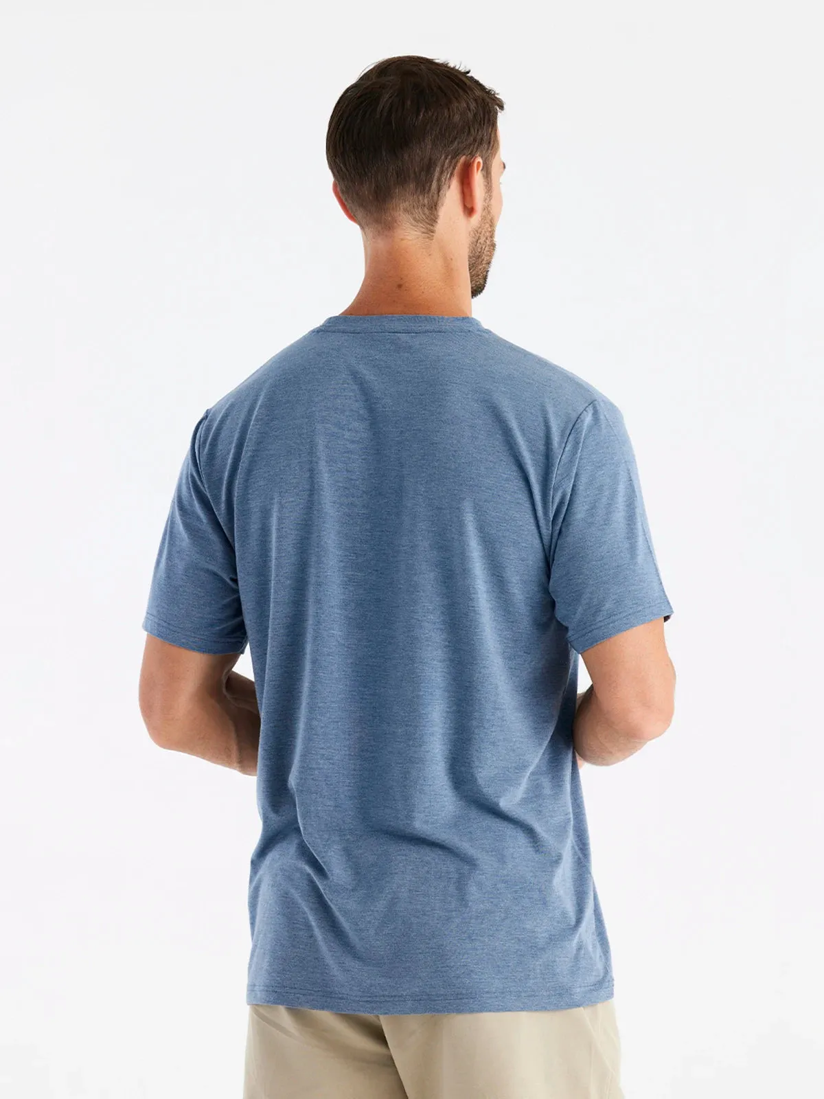 Free Fly Men's Bamboo Flex Pocket Tee - HEATHER DEEPWATER sold by Sun Diego Boardshops product image thumbnail 2