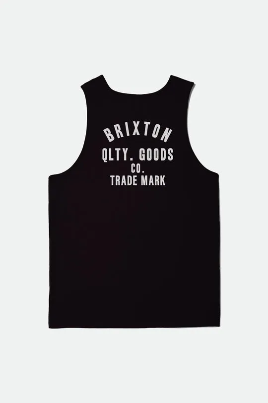 Brixton Woodburn Tank Top - WASHED BLACK/WHITE sold by Sun Diego Boardshops