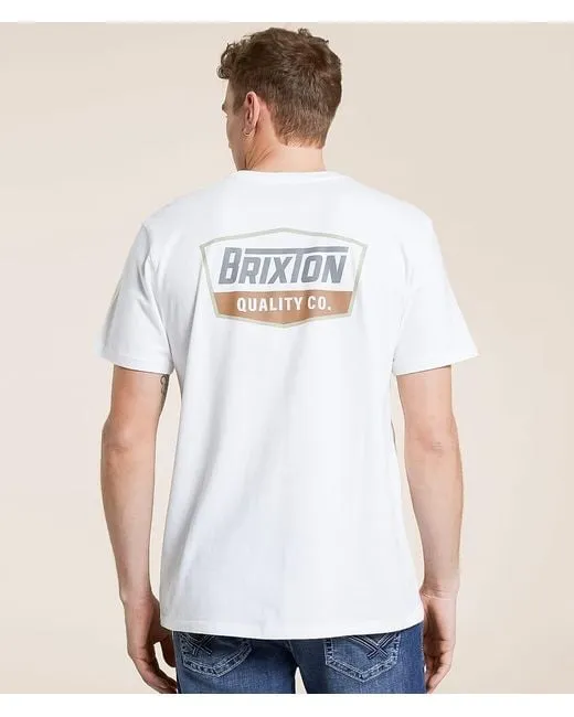 Brixton Regal S/S Standard T-Shirt - WHITE/CHARCOAL sold by Sun Diego Boardshops