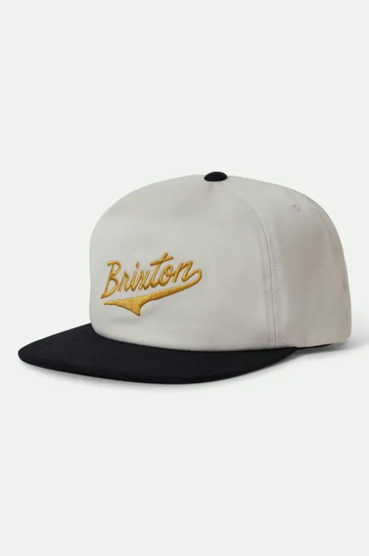 Brixton The League Snapback - BLACK/OFF WHITE sold by Sun Diego Boardshops
