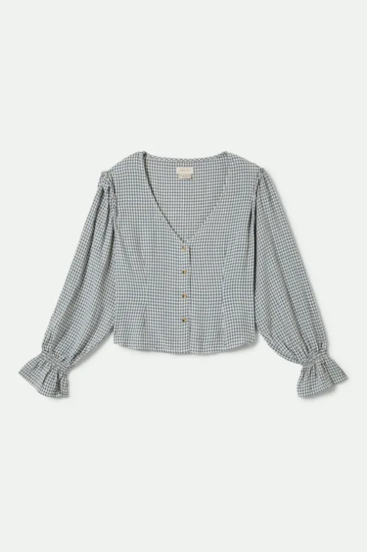 Brixton The Meadow Blouse - AZURE BLUE sold by Sun Diego Boardshops
