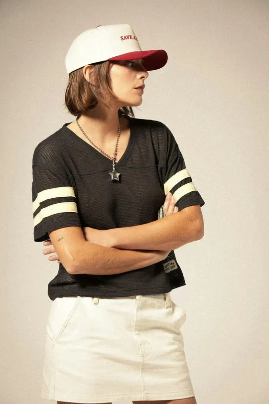 Brixton Varsity Football Mesh T-Shirt - WASHED BLACK sold by Sun Diego Boardshops product image thumbnail 2