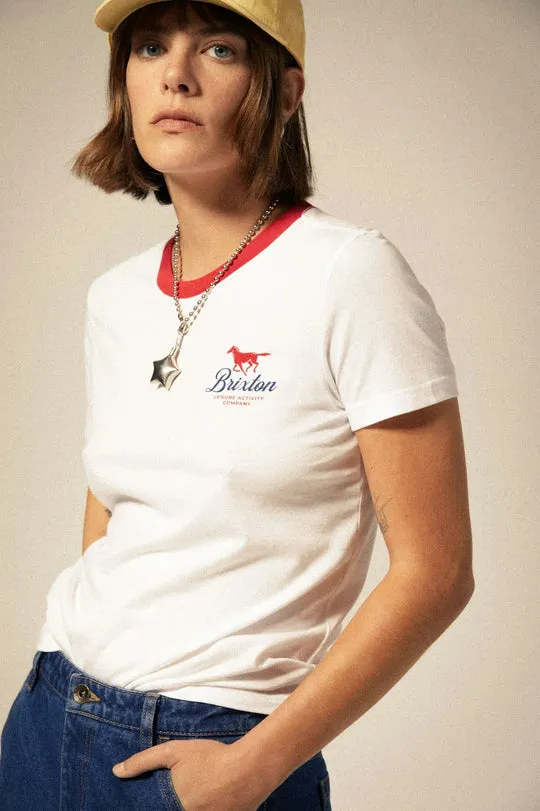 Brixton Leisure Activity Fitted Crew T-Shirt - WHITE sold by Sun Diego Boardshops product image thumbnail 2