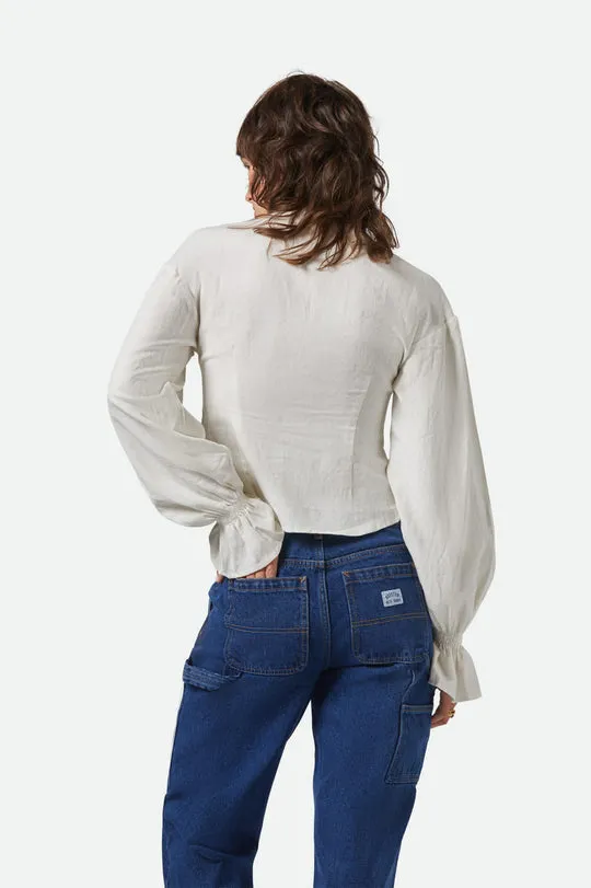 Brixton The Meadow Blouse - OFF WHITE sold by Sun Diego Boardshops product image thumbnail 2
