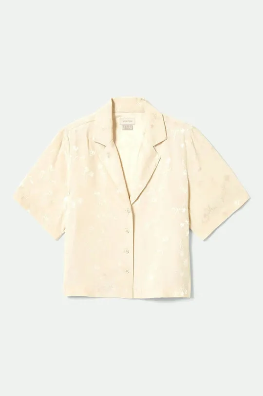 Brixton Silky S/S Jacquard Button Down - WHITECAP sold by Sun Diego Boardshops