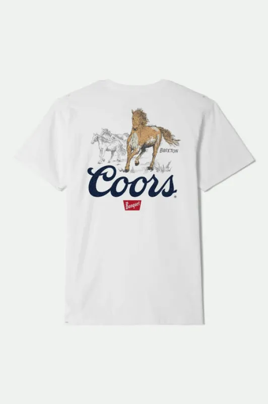 Brixton Coors Roam S/S Standard T-Shirt - WHITE sold by Sun Diego Boardshops