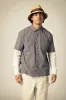 Brixton CRU Micro Plaid Relaxed S/S Shirt - WASHED NAVY sold by Sun Diego Boardshops