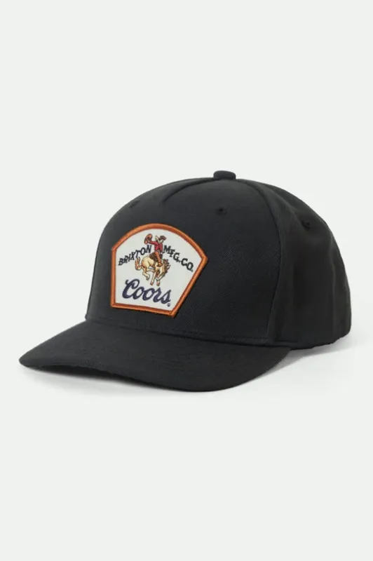 Brixton Coors Omaha Snapback - BLACK sold by Sun Diego Boardshops