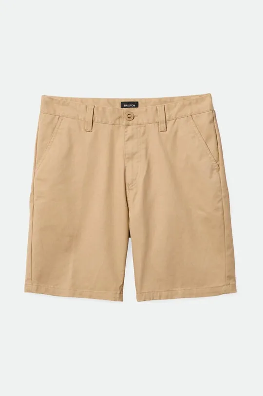 Brixton Choice 9" Chino Short - KHAKI sold by Sun Diego Boardshops