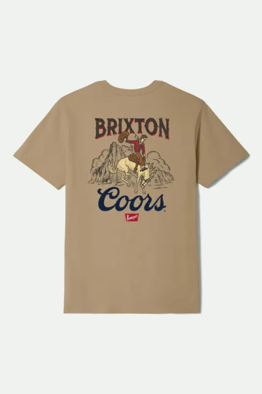 Brixton Coors Omaha S/S Standard T-Shirt - TAN sold by Sun Diego Boardshops