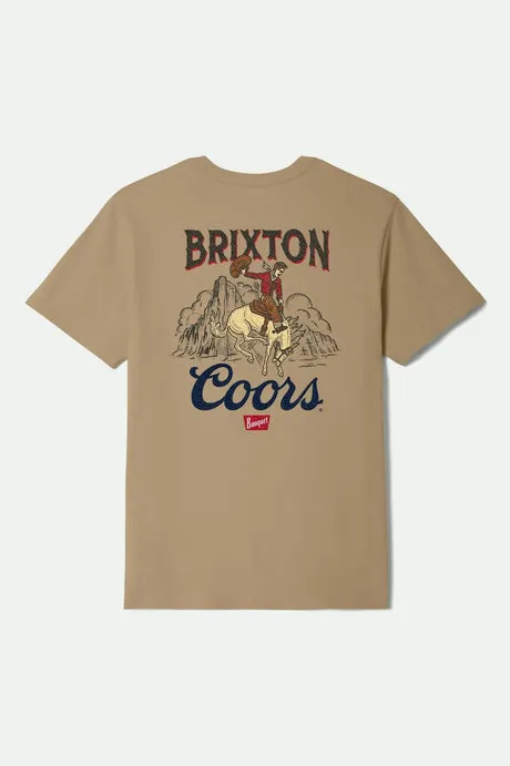Brixton Coors Omaha S/S Standard T-Shirt - TAN sold by Sun Diego Boardshops