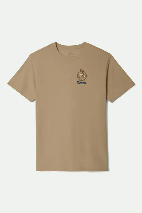 Brixton Coors Omaha S/S Standard T-Shirt - TAN sold by Sun Diego Boardshops product image thumbnail 2