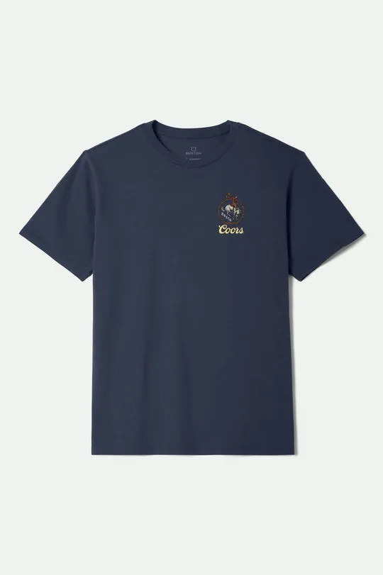 Brixton Coors Omaha S/S Standard T-Shirt - NAVY sold by Sun Diego Boardshops product image thumbnail 2