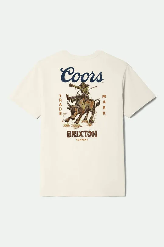 Brixton Coors Bound S/S Standard T-Shirt - CREAM sold by Sun Diego Boardshops
