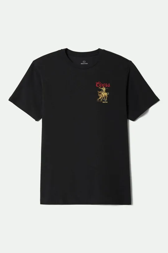 Brixton Coors Bound S/S Standard T-Shirt - BLACK sold by Sun Diego Boardshops product image thumbnail 2