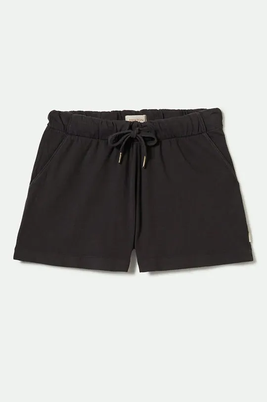 Brixton Carefree Organic Garment Dyed Lounge Short - BLACK sold by Sun Diego Boardshops