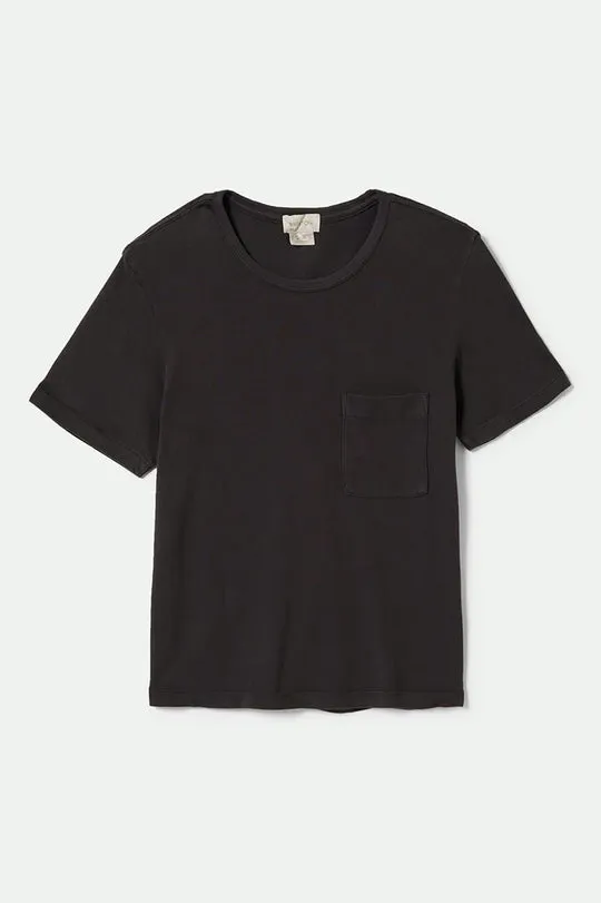 Brixton Carefree Organic Garment Dye Perfect T-Shirt - BLACK sold by Sun Diego Boardshops