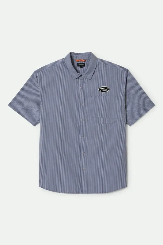 Brixton Builders Auto S/S Shirt - TWILIGHT BLUE sold by Sun Diego Boardshops