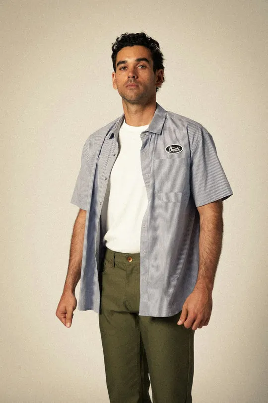 Brixton Builders Auto S/S Shirt - TWILIGHT BLUE sold by Sun Diego Boardshops product image thumbnail 3