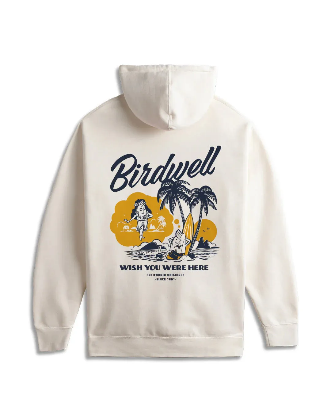 Birdwell Daydreamin' Birdie Hoodie - BONE sold by Sun Diego Boardshops