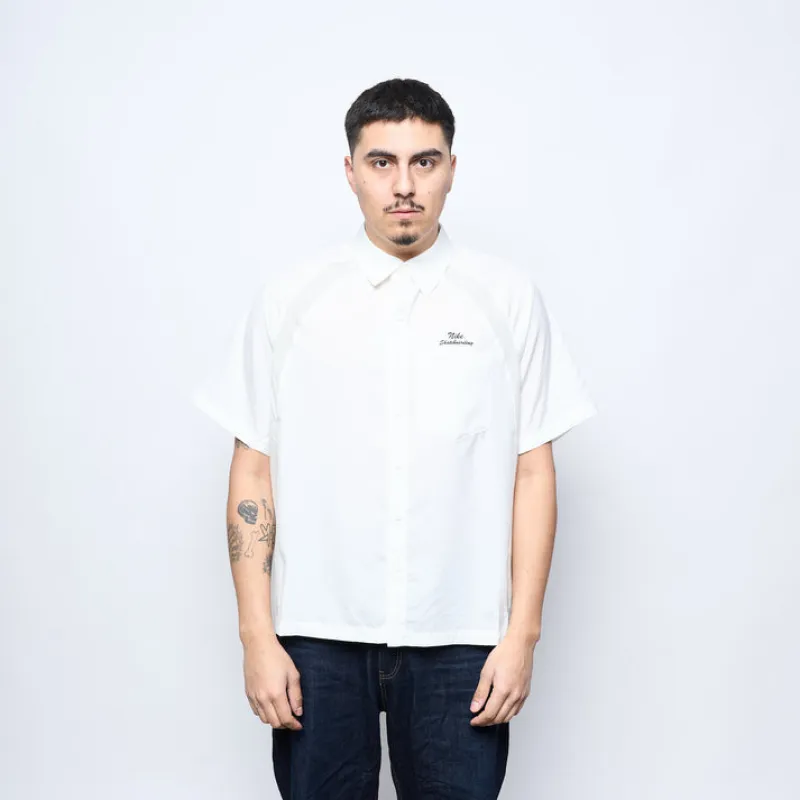 Nike Sb-Dri-Fit Woven Short-Sleeve Bowler Shirt - Sail/Light Bone/(Black) sold by Sun Diego Boardshops