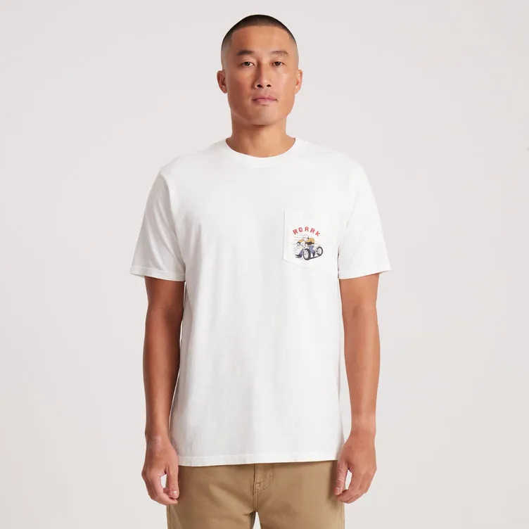 Roark Moto Pocket Premium Tee - Off White sold by Sun Diego Boardshops product image thumbnail 3
