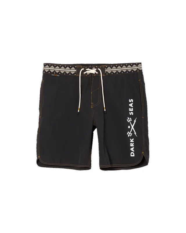 Dark Seas Faron Boardshort - Black made by Sun Diego Boardshops
