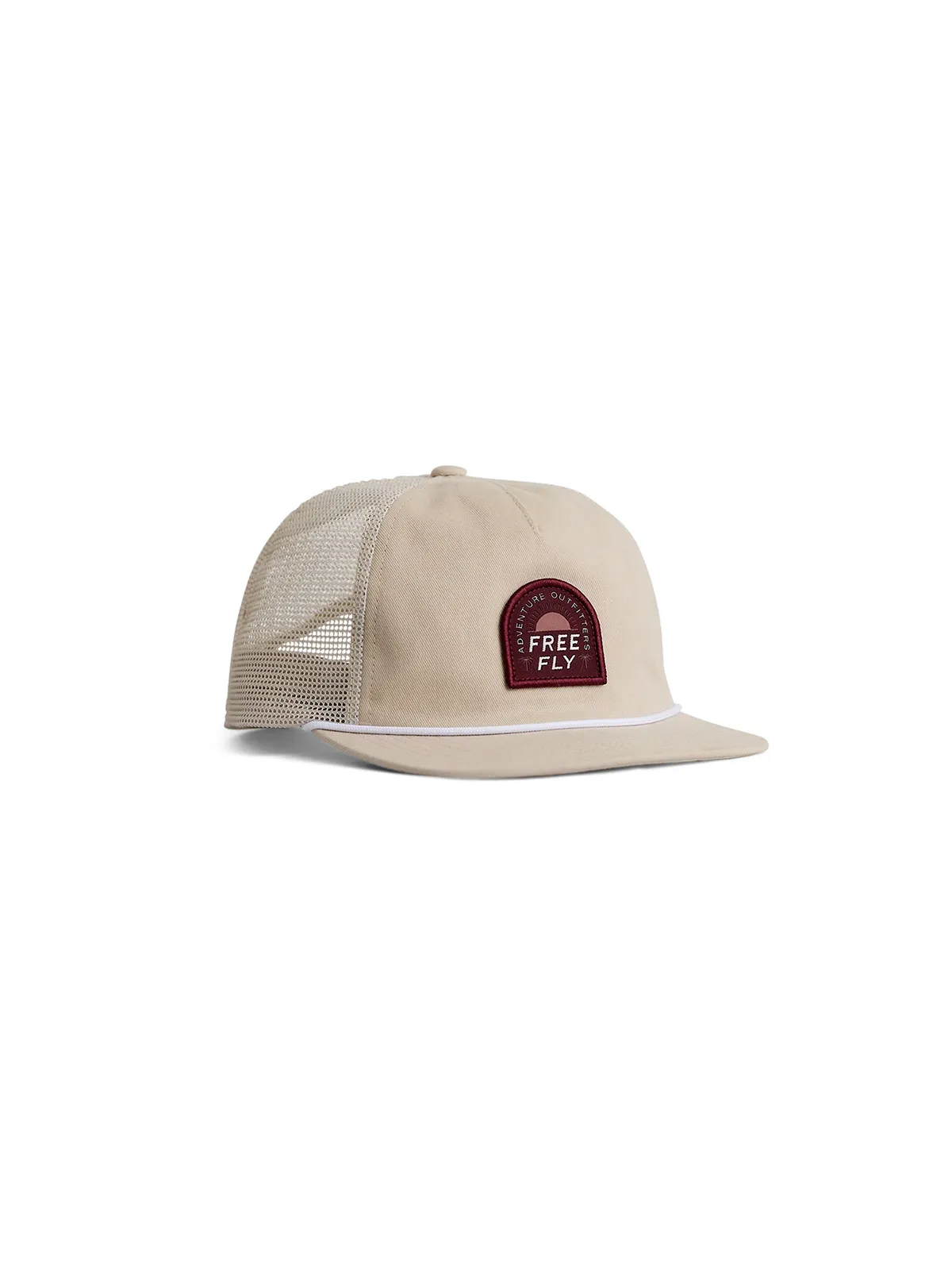 Free Fly Adventure Outfitters 5-Panel Trucker Hat - Stone sold by Sun Diego Boardshops
