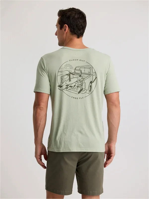 Free Fly Quiver Pocket Tee - Heather Desert Sage sold by Sun Diego Boardshops