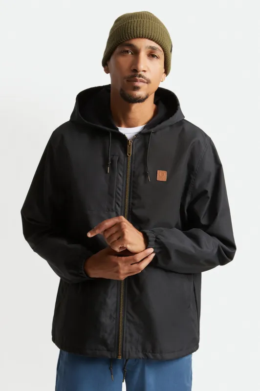 Brixton Claxton Beta Zip Hood Jacket - Black sold by Sun Diego Boardshops