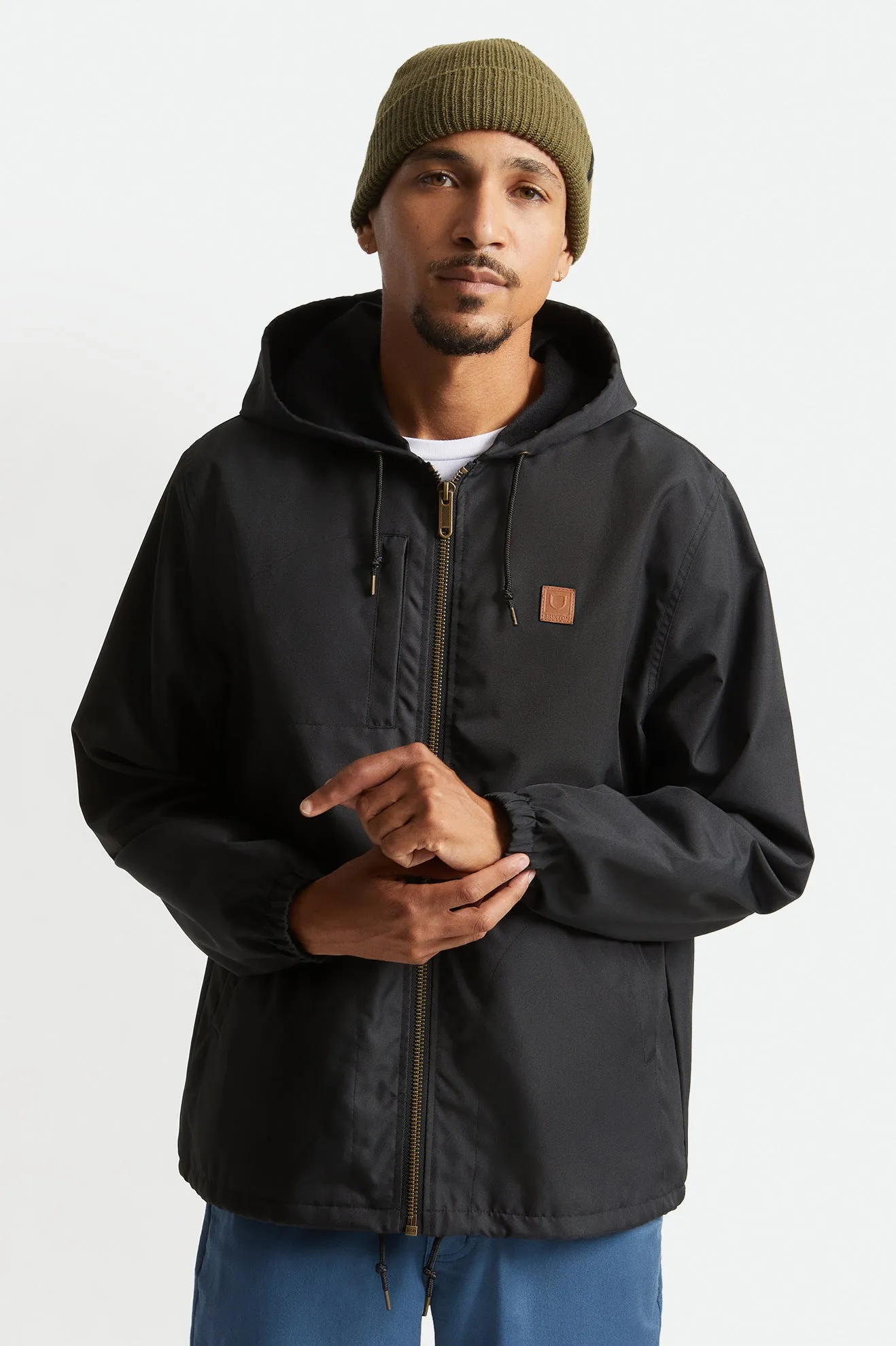 Brixton Claxton Beta Zip Hood Jacket - Black sold by Sun Diego Boardshops