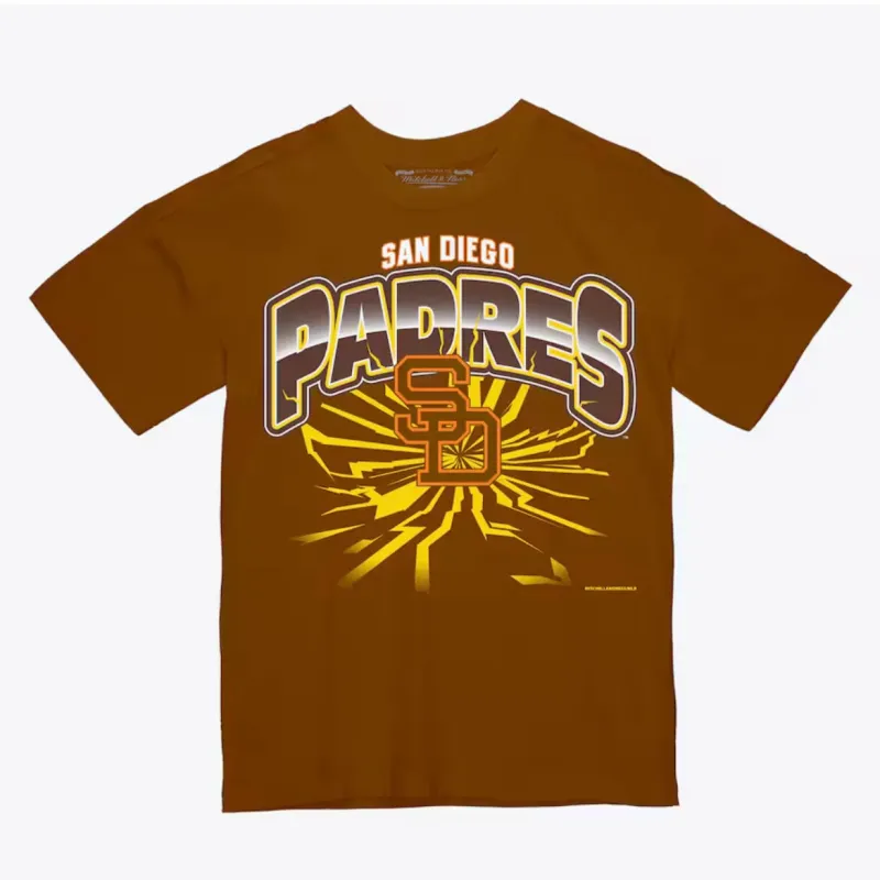 Mitchell & Ness San Diego Padres Earthquake T-Shirt - Brown sold by Sun Diego Boardshops