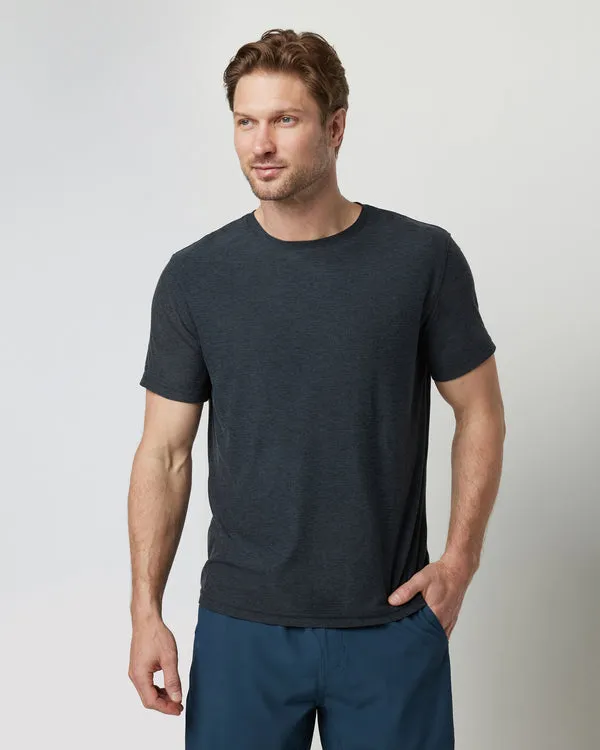 Vuori Strato Tech Tee - Charcoal Heather sold by Sun Diego Boardshops