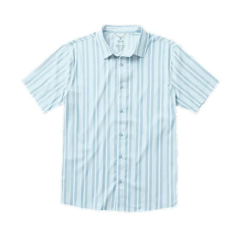 Roark Bless Up Breathable Stretch Shirt - Stripe Dusty Blue made by Roark