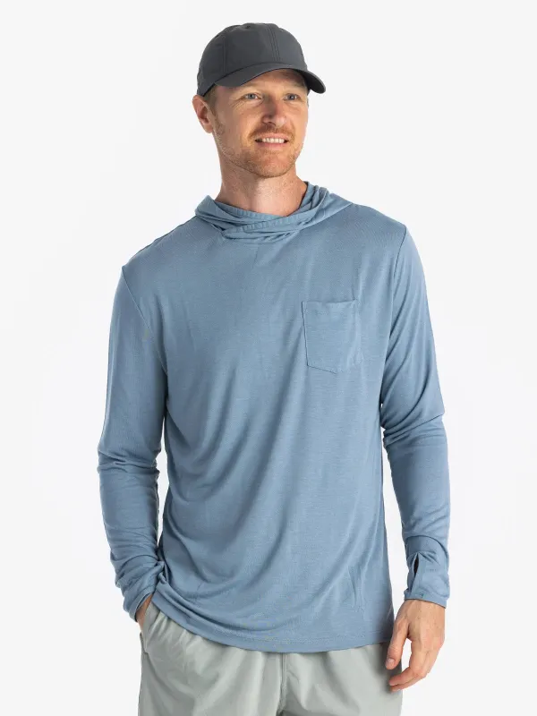 Free Fly Men'S Bamboo Lightweight Hoodie - Blue Fog sold by Sun Diego Boardshops