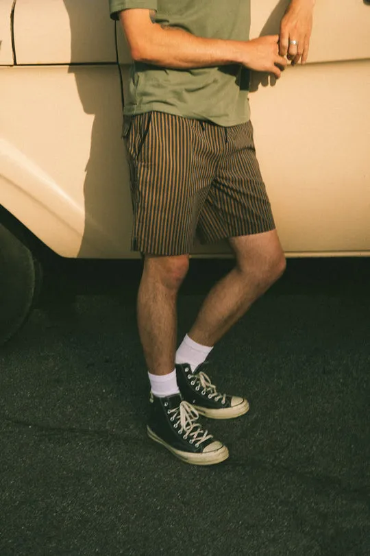 Brixton Everyday Stretch Hybrid Short 5.5" - Washed Navy/Sunbaked Herringbone sold by Sun Diego Boardshops product image thumbnail 2