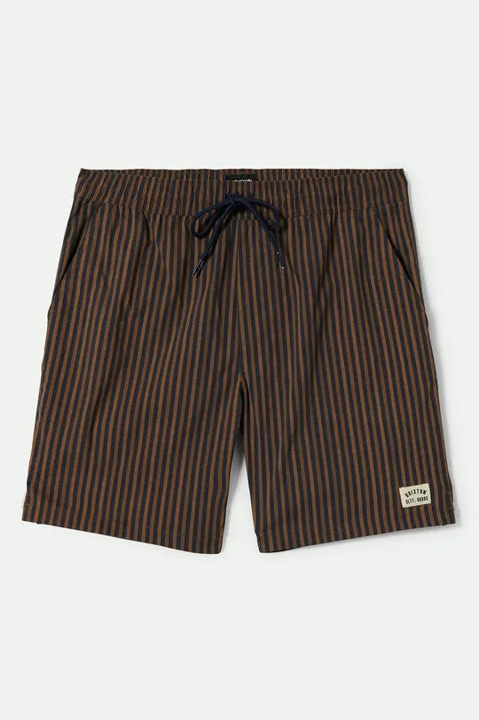 Brixton Everyday Stretch Hybrid Short 5.5" - Washed Navy/Sunbaked Herringbone sold by Sun Diego Boardshops