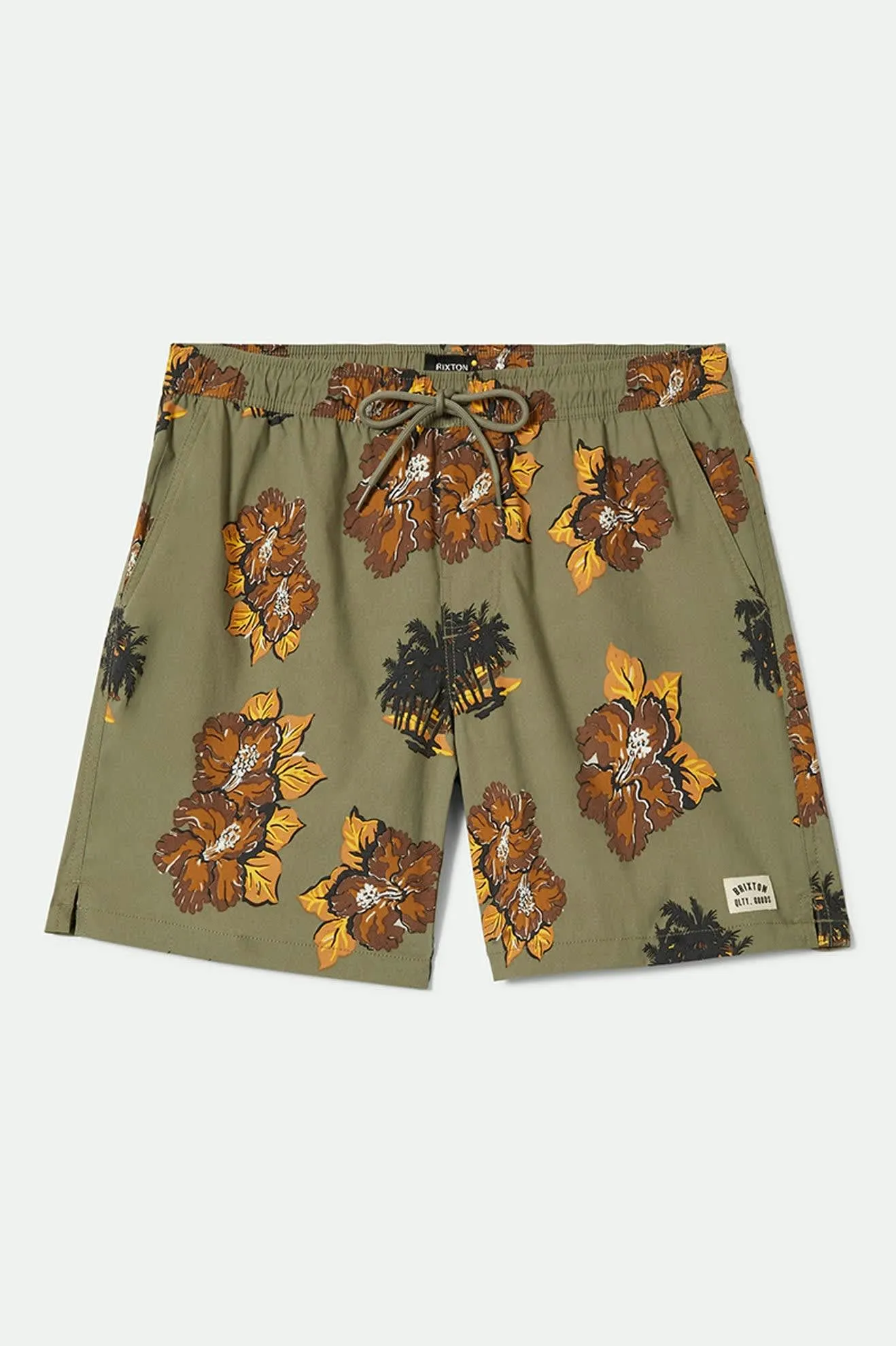 Brixton Everyday Stretch Hybrid Short 5.5" - Olive Surplus Floral sold by Sun Diego Boardshops